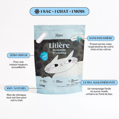 Litière minérale agglomérante 100 % naturelle