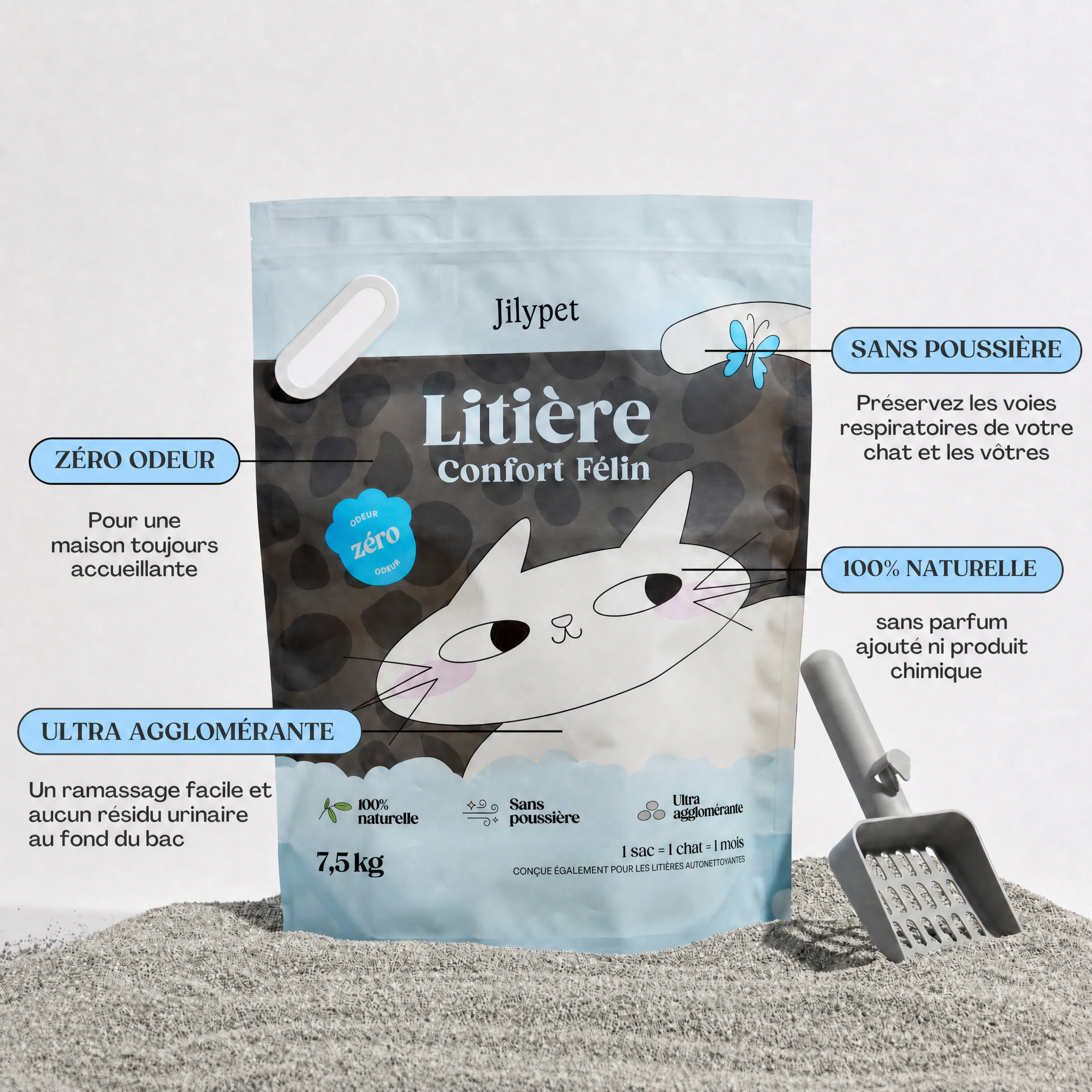 Litière Jilypet - Zéro odeur